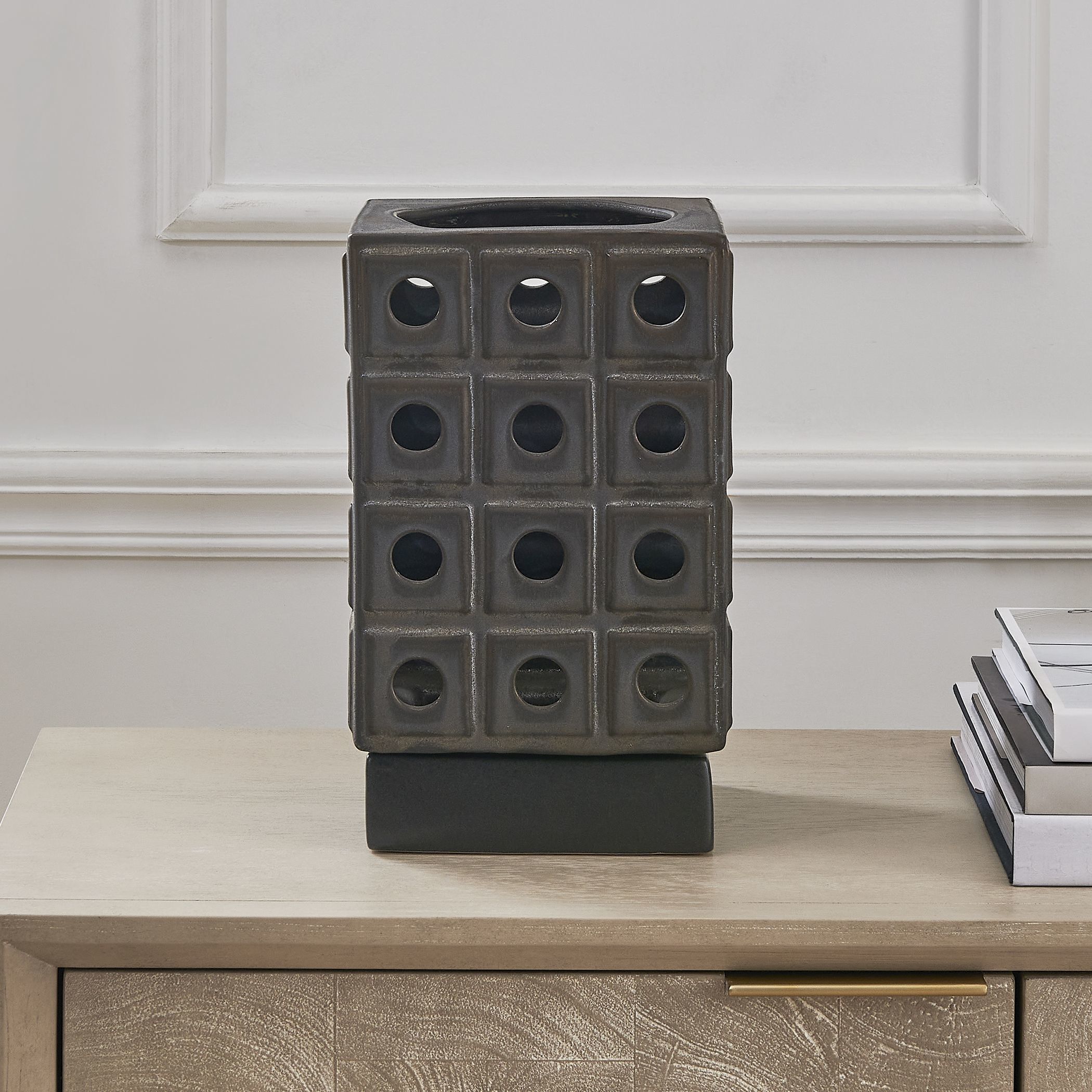 Lattice 12 X 7 inch Indoor-Outdoor Lantern Candleholder